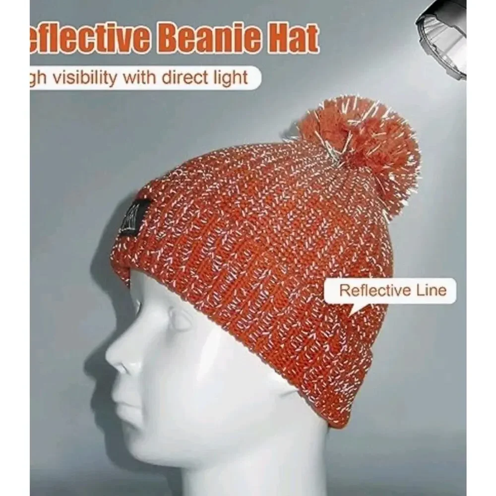 NWT Yatanam Baby Beanie Orange Reflective Cotton Sz 24 months‎